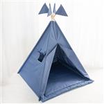 Outdoor tipi speeltent - Navy Blauw - voor binnen en buiten Outdoor tipi speltent + mat + vlaggen