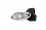 LED markeerlicht + steun ovaal wit 12/24v 50cm kabel | MV-5890W