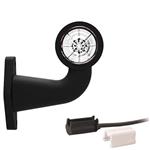 Links | LED breedtelamp met haakse steel | 12-24v | 1,5mm². connector | M10BV-421RW