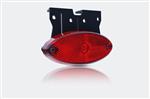 LED markeringslicht ovaal rood met steun | 12-24v | 0,75mm². connector | MV-5860R
