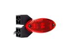 LED markeerlicht + steun ovaal rood 12/24v 50cm kabel | MV-5890R
