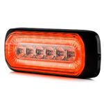 LED R65 flitser + Halo-ring, amber/rood 12-24v