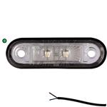 LED markeringslicht groen | 12-24v | 50cm. kabel | M10MV-200G