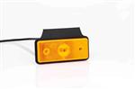 LED markeringslicht amber met beugel | 12-24v | 50cm. kabel + 1,5mm². connector | MV-5670A