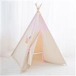 Tipi tent - Roze met pompons Tipi tent