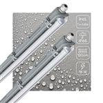 2 PACK - LED's Light LED TL armatuur met lamp 120 cm - Koud wit licht 6500 K - Waterdicht - Complete