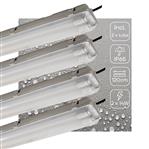 4 PACK - LED's Light LED TL licht balk met sensor 120 cm - Bewegingssensor en nachtsensor - Waterdic