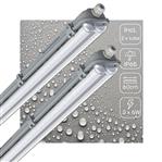 2 PACK - LED's Light Dubbele LED TL lamp 60 cm - compleet met LED buizen - Binnen en buiten - 2200 l