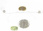 Armbandje: Flower of Life aan koordje (wit)