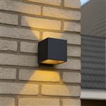 LED wandlamp Lumo Cube G9 fitting - IP65 waterdicht - zwart - excl. lichtbron