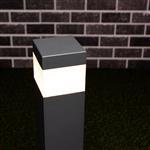 LED Lantaarnpaal Mat met E27 fitting - IP44 - Sora - 76 cm - Grijs