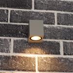 NØRD Down - LED Wandlamp buiten met GU10 fitting - Rome - Vierkant - IP44 - Grijs