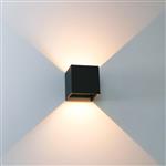 LED's Light Kubus LED Wandlamp voor buiten - Omhoog&Omlaag licht - IP65 - Zwart