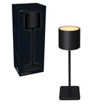 LED Tafellamp 175 lumen - Oplaadbaar - Dimbaar - 3 Lichtkleuren - IP54 - Zwart