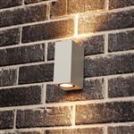 NØRD Up&Down - LED's Light LED Buitenlamp met GU10 fitting - Rechthoek - IP44 - Wit - Model Milaan