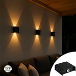 LED Wandarmatuur 170 Lumen - 2W - Koelwit 4000K/Warmwit 2700K/2000K - Zwart - IP65 - Buitenverlichti