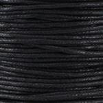 Waxkoord 1.5 mm zwart 1,2 mtr.