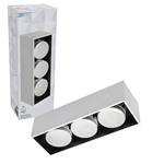 LED's Light Cube LED Plafondlamp - 3 lichtpunten - Draaibaar licht - Staal - 30 x 8 cm - Wit