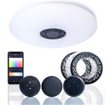 VoiceControl LED Plafondlamp 50 cm met Google Nest & Amazon Echo Dot houder - Bedienbaar met App