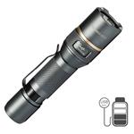 LED Zaklamp Oplaadbaar - 450 Lumen - Dimbaar - Koelwit 5000K - IPX7 Waterdicht - Zoomfunctie - USB-C