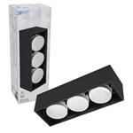 LED's Light Cube LED Plafondlamp - 3 lichtpunten - Draaibaar licht - Staal - 30 x 8 cm - Zwart