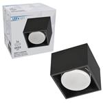 Cube Plafonniere met 1 lichtpunt - Draaibaar licht -  Staal - 10 x 8 cm - Zwart