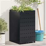 vidaXL Zwenkwagen Opslag met Plantenbakdak voor Enkel 240L Bak Zwart