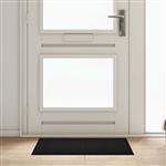 vidaXL Deurmat Zwart 60 x 80 cm Teddy Stof
