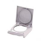 Berker Afdekraam Flow/Pure 1-Vaks met Klep Grijs Hoogglans