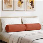 vidaXL Bolster Kussens 2 stuks Rood-oranje Ø 25 x 70 cm Cordstof
