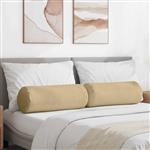 vidaXL Bolster Kussens 2 stuks Grijs groen Ø 25 x 70 cm Cordstof