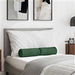 vidaXL Bolster Kussens 2 stuks Donkergroen Ø 15 x 40 cm Cordstof