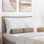 vidaXL Bolster Kussens 2 stuks Taupe Ø 15 x 40 cm Microvezel Stof