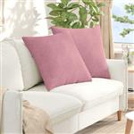 vidaXL Sofa Kussens 2 stuks Roze 80 x 80 cm Cordstof