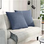 vidaXL Sofa Kussens 2 stuks Blauw 60 x 60 cm Cordstof