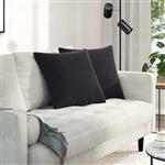vidaXL Sofa Kussens 2 stuks Zwart 50 x 50 cm Cordstof
