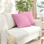vidaXL Sofa Kussens 2 stuks Roze 50 x 50 cm Stof