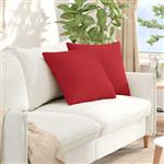 vidaXL Sofa Kussens 2 stuks Rood 50 x 50 cm Stof