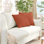 vidaXL Sofa Kussens 2 stuks Rood-oranje 45 x 45 cm Cordstof