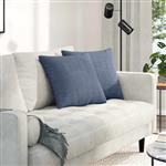vidaXL Sofa Kussens 2 stuks Blauw 45 x 45 cm Cordstof
