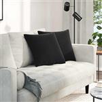 vidaXL Sofa Kussens 2 stuks Zwart 45 x 45 cm Cordstof