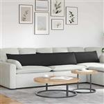vidaXL Sofa Kussens 2 stuks Zwart 200 x 40 cm Stof
