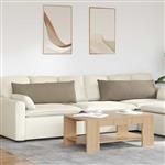 vidaXL Sofa Kussens 2 stuks Taupe 120 x 40 cm Stof