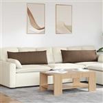 vidaXL Sofa Kussens 2 stuks Bruin 120 x 40 cm Stof