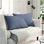 vidaXL Sofa Kussens 2 stuks Blauw 70 x 50 cm Cordstof