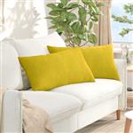 vidaXL Sofa Kussens 2 stuks Geel 80 x 40 cm Cordstof