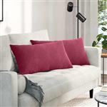 vidaXL Sofa Kussens 2 stuks Wijnrood 80 x 40 cm Cordstof