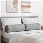 vidaXL Bolster Kussens 2 stuks Wolkengrijs Ø 25 x 70 cm Stof