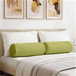 vidaXL Bolster Kussens 2 stuks Lichtgroen Ø 25 x 70 cm Stof
