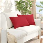 vidaXL Sofa Kussens 2 pcs Rood 60 x 40 cm Stof